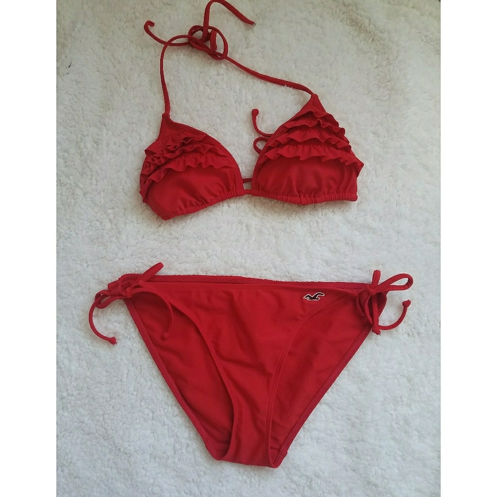 Hollister sz large red bikini